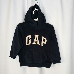 Baby Gap Fleece Hoodie Sweatshirt Top Navy Blue & White Tddler Infant sz 18-24mo